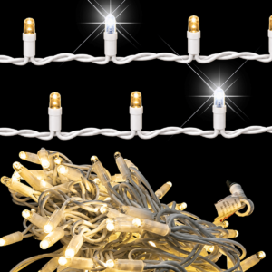 Serie led luz blanco cálido con starflash blanco frío gama alta cable blanco