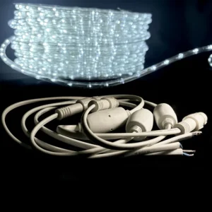 Manguera LED luz blanco frío cables