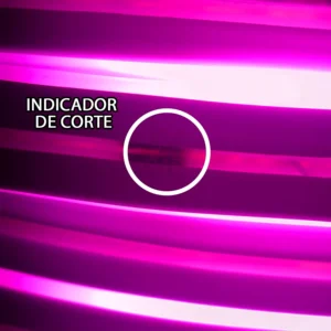 Manguera Neón luz rosa rollo indicador de corte