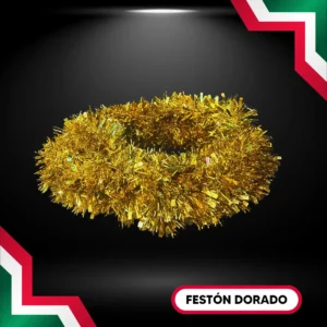 Festón color dorado para adornar fiestas patrias escarcha oro para adornar fachadas, parques y vía pública