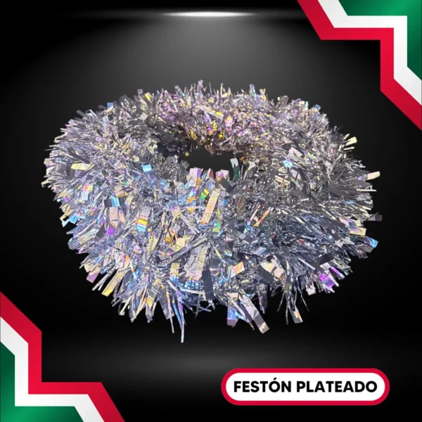 Festón color dorado rollo de 10 metros de largo escarcha gama alta para adornar fiestas mexicanas del grito de independencia en septiembre