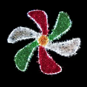 Figura LED Rehilete tricolor con luces LED verdes, blancas y rojas, para adornar fiestas mexicanas en septiembre en centros comerciales, plazas comerciales, locales y negocios