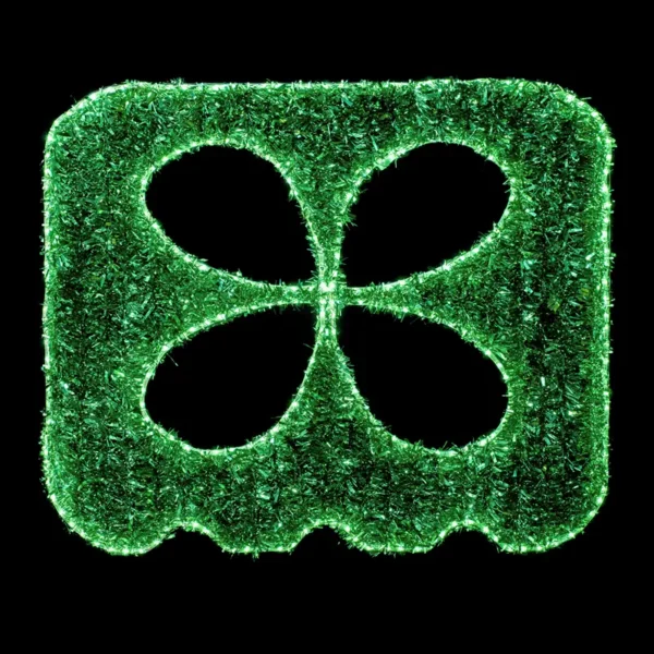 Figura LED en forma de Papel Picado color verde con luces LED brillantes para adornar Septiembre Grito de Independencia Mexicano en zócalos, plazas públicas, centros comerciales y negocios
