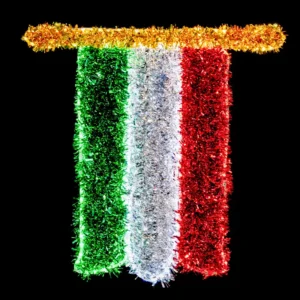 Figura LED Pendón Tricolor con luces LED brillantes para adorno de plazas públicas, zócalos, jardines, centros comerciales y negocios