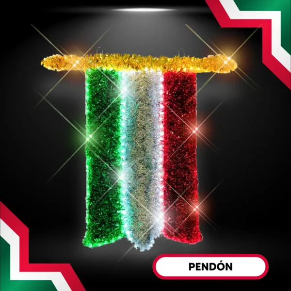 Figura LED en forma de Pendón Tricolor para adornar fiestas patrias en calles, avenidas, fachadas de presidencias y monumentos