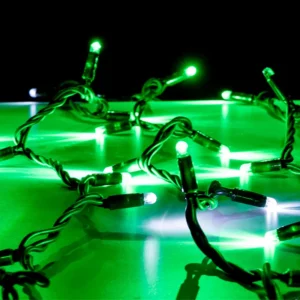 Serie LED con Luces LED verdes para exterior e interior, ideal para adornar parques, plazas públicas, muros y fachadas