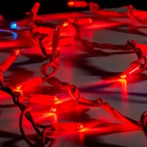 Serie de luces rojas LED para exterior e interior para adornar parques, plazas públicas, zócalos y fachadas