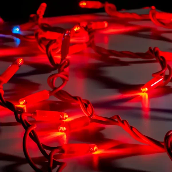Serie de luces rojas LED para exterior e interior para adornar parques, plazas públicas, zócalos y fachadas