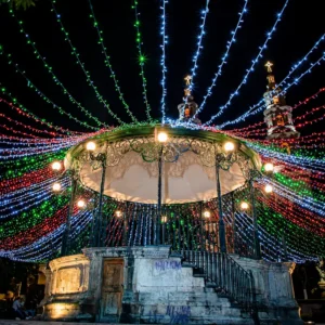 Serie de luz LED de color blanco frío para exterior e interior, ideal para adornar parques, kioscos, plazas públicas, zócalos, iglesias y municipios