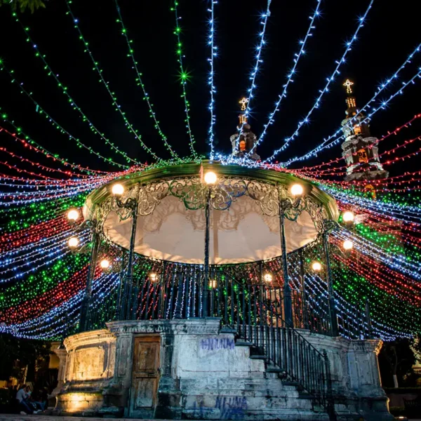 Serie de luz LED de color blanco frío para exterior e interior, ideal para adornar parques, kioscos, plazas públicas, zócalos, iglesias y municipios