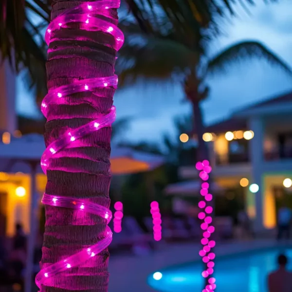 Serie de Manguera LED color rosa para exterior de alta resistencia