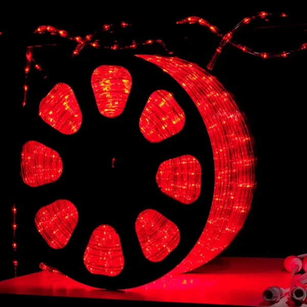 Manguera LED luz roja para exteriores con LEDs brillantes