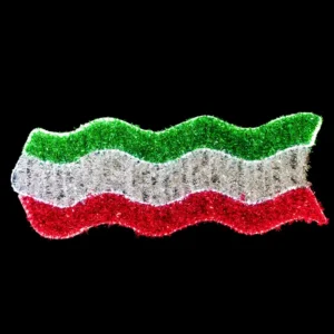 Figura LED Listón tricolor grande para adornar Fiestas Patrias en septiembre