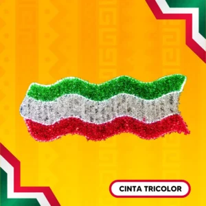 Figura LED Listón tricolor grande para adornar Fiestas Patrias en exterior como calles, avenidas, fachadas de monumentos y presidencias, centros comerciales