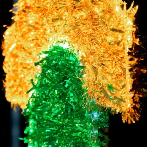 Figura LED de Campana color Verde con Acero para adornar espacios públicos, parques, fachadas, zócalos, calles y avenidas en la independencia de México