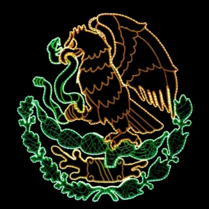 Figura LED Escudo de Fiestas Patrias hecho con material reciclado Bioprint