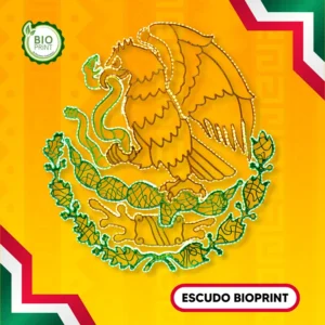 Figura LED Escudo de Fiestas Patrias para adornar fachadas, calles, avenidas, parques públicos, plazas comerciales en el Grito de Independencia de México