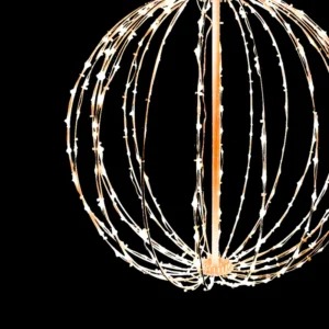 Figura LED 3D esfera plegable chica resistente a intemperie