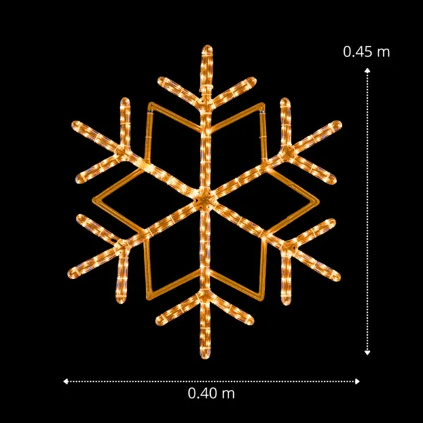 Copo de nieve chico blanco cálido - Imagen 2