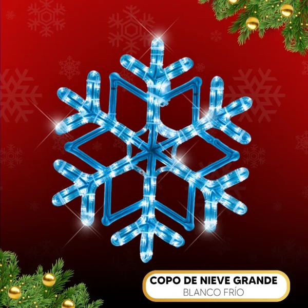 Copo de nieve grande blanco frío