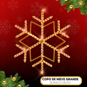 Copo de nieve grande blanco cálido
