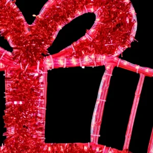 Figura LED gigante Regalo para navidad de material reciclado bioprint con manguera led roja