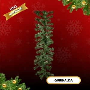 Guirnalda de Navidad verde chica para interior