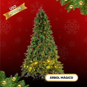 Árbol de Navidad Mágico de 2.10 metros de alto con luces incluidas