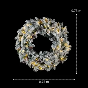 Corona de Navidad de setenta y cinco centímetros de diámetro