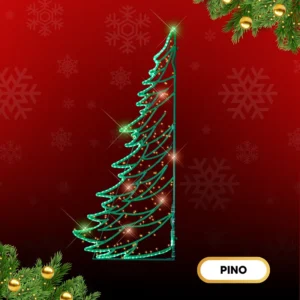 Figura LED 2D Gigante Pino de Navidad verde iluminado para exteriores e interiores