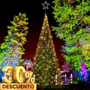 Pino Navideño Gigante de 15 metros de alto para parques, plazas y jardines con luces LED