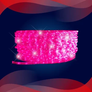 Manguera LED color Rosa de 100 metros de largo resiste exterior e interior para iluminar grandes proyectos a la intemperie