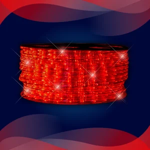 Manguera LED 100 metros luz color rojo resistente a exteriores e interiores y a la intemperie incluye rectificadores