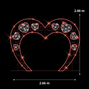 Medidas del Portal Gigante en forma de Corazón para tomarse fotografías selfies