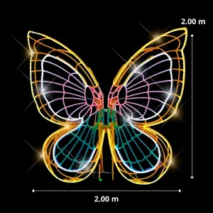 Medidas de la Figura LED Gigante Alas de Mariposa grandes iluminadas para tomarse fotos y selfies