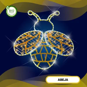 Figura LED Gigante en forma de Abeja para adornar espacios públicos como jardines, plazas, parques, centros comerciales y fachadas