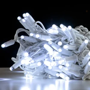 Serie led luz blanco frío gama alta cable blanco de 10 metros de largo