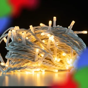 Serie led luz blanco cálido gama media cable blanco de 10 metros de largo