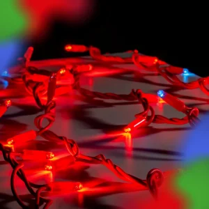 Serie led luz rojo con starflash gama alta cable rojo de 10 metros de largo