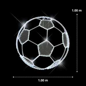 Figura LED Gigante en forma de Balón de futbol mide un metro de alto por un metro de ancho