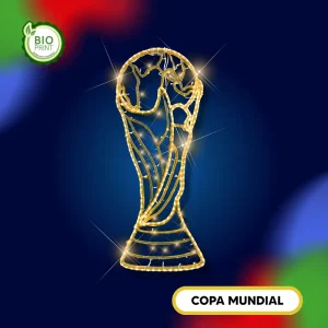 Figura LED Gigante en forma de Copa Mundial de futbol para adornar espacios públicos como jardines, plazas, parques, centros comerciales y fachadas
