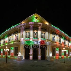 Figura LED Escudo Nacional Mexicano para fiestas patrias, decoración de fachadas de monumentos y presidencias, plazas públicas, zócalos, centros comerciales y negocios