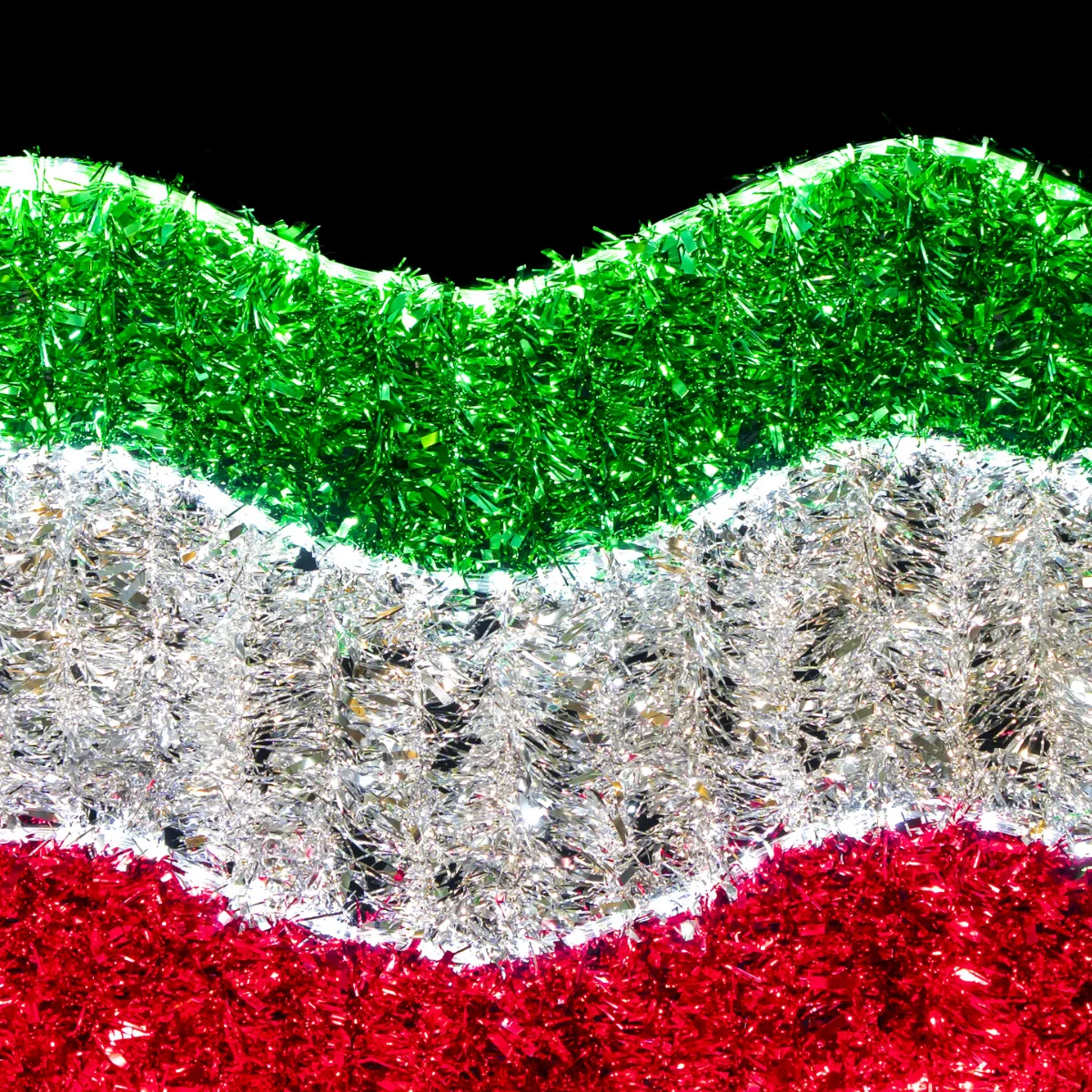 Figura LED cinta tricolor gigante para adornar Fiestas Patrias en calles, avenidas, plazas, parques, zócalos y fachadas de presidencias