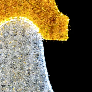 Figura LED en forma de Campana de color Blanco con acero para adornar fachadas de presidencias, calles, avenidas, centros comerciales, plazas públicas y parques.