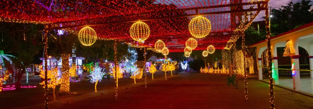 Cliente satisfecho con adornos de figuras navideñas gigantes