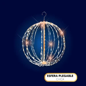 Esfera 3D de Navidad Chica (0.50 m) - Figura LED Plegable