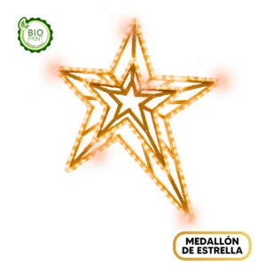 Medallón Estrella Navideña (0.80 m) - Figura LED Monumental