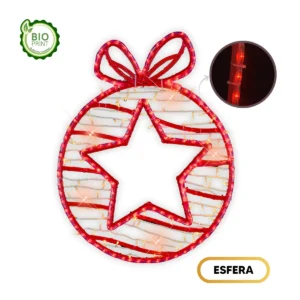 Esfera Navideña 2D (0.80m) - Figura LED para Exterior