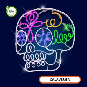 Figura LED Grande en forma de calaverita de azúcar para adornar de día de muertos en México