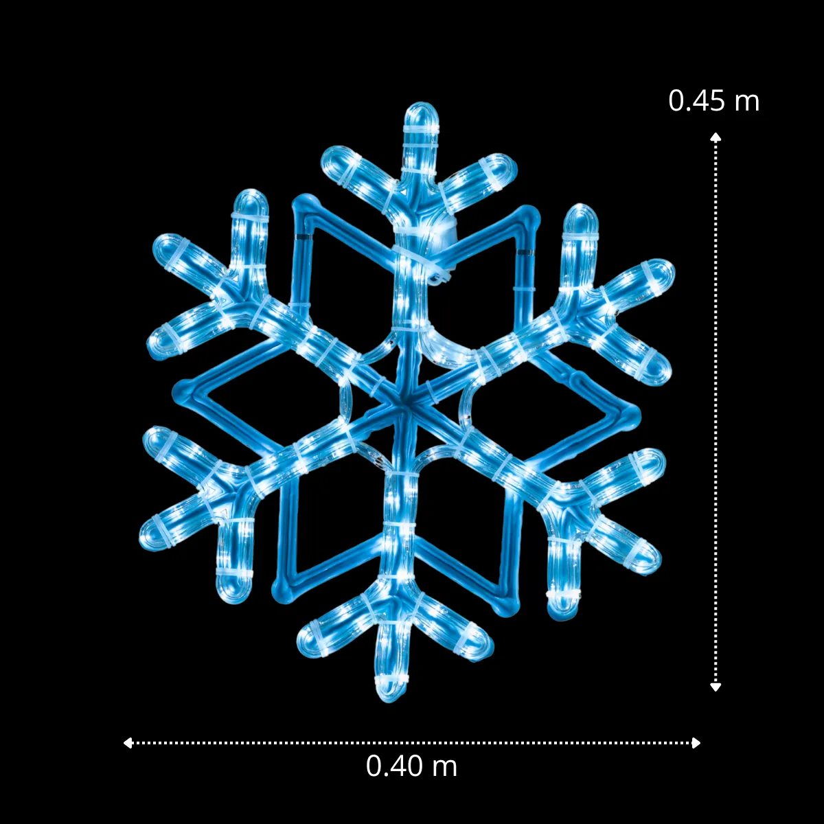 Copo de Nieve LED Chico (0.45 m) - Figura Blanco Frío para Exterior - Imagen 2
